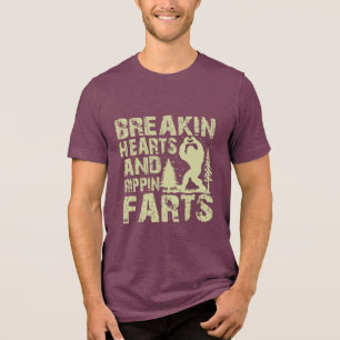 Bigfoot Funny brytning Hearts & Rippin Farts Tee