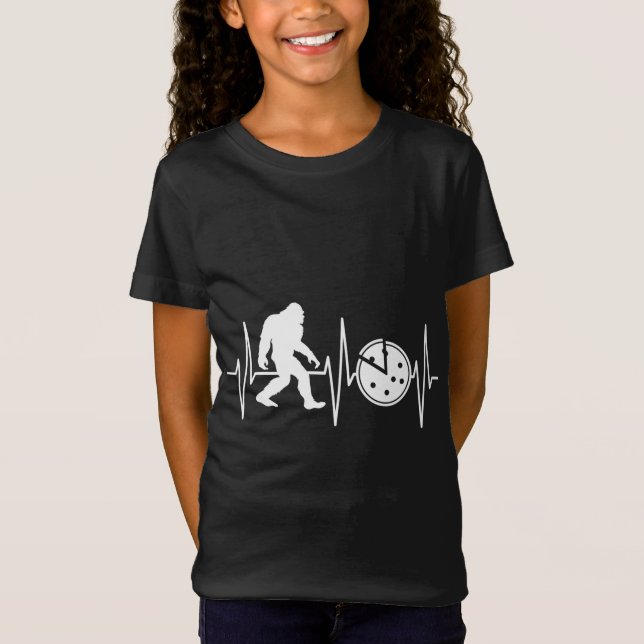 Bigfoot Funny Pizza Älskare Cryptid Cryptozoolog T Shirt (Framsida)
