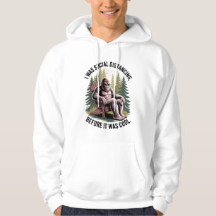 Bigfoot Funny Social Avstånd Joke Hoodie
