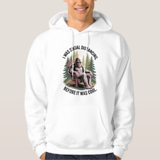 Bigfoot Funny Social Avstånd Joke Hoodie