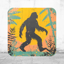 Bigfoot Fyrkantigt Klistermärke
