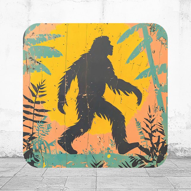 Bigfoot Fyrkantigt Klistermärke (Skapare uppladdad)