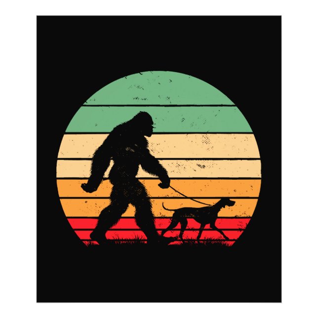 Bigfoot Gående Tysk Korthårig Pointer Hund Vin Fototryck (Framsidan)