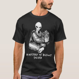 Bigfoot-gåkmysteriet av Big Foot Alien UFO T Shirt