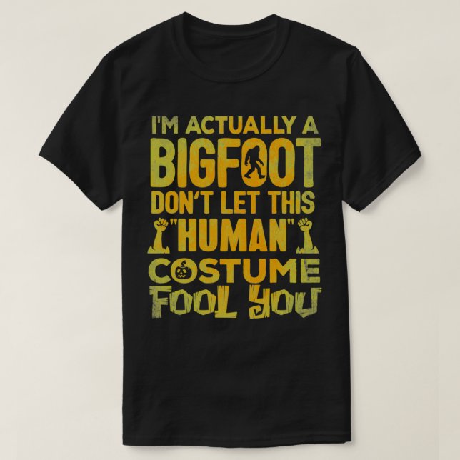 Bigfoot Gift Human Costume Sasquatch Yeti T Shirt (Design framsida)