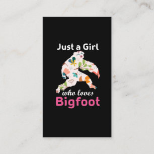 Bigfoot Girl Sasquatch älskare Yeti Fläkt Visitkort