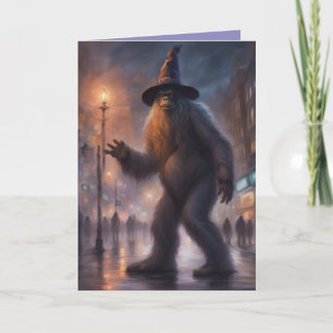 BigFoot GladHallowFödelsedag rolig hälsning Kort