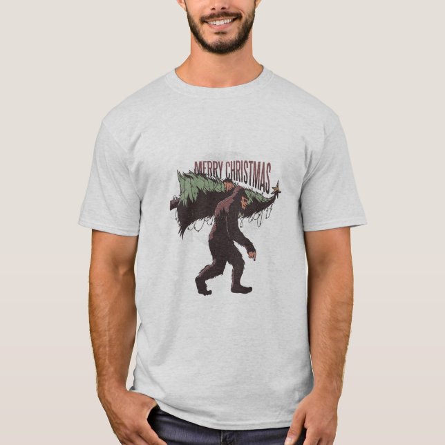 Bigfoot God jul T Shirt (Framsida)