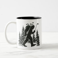 Bigfoot Golfare Träd Rolig Sasquatch Golf Golf