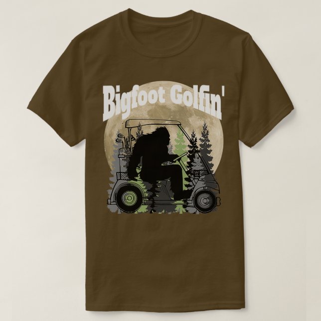 Bigfoot Golfing Golf Golfs Golfer T Shirt (Design framsida)