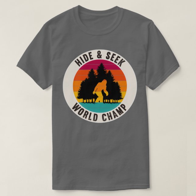 Bigfoot Göm amp Seek World Champ T Shirt (Design framsida)