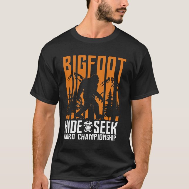 BIGFOOT göm i sök T Shirt (Framsida)