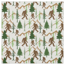 Bigfoot Gömmer i Mönster i Forest Tyg