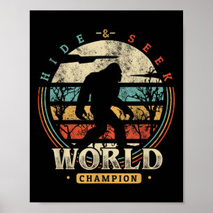 Bigfoot Gömmer och söker Champion Shirt Sasquatch  Poster