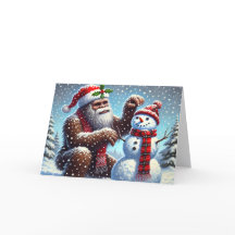 Bigfoot gör snömannen jul