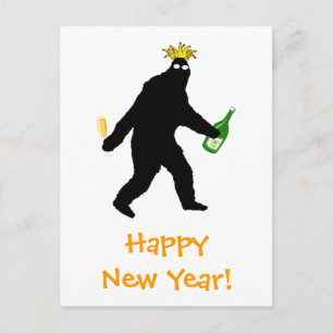 Bigfoot gott nytt år! helg vykort