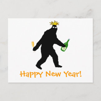 Bigfoot gott nytt år! helg vykort