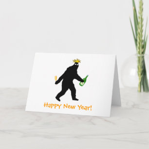 Bigfoot gott nytt år! helgkort
