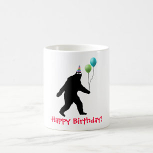 Bigfoot grattis på födelsedagen! kaffemugg