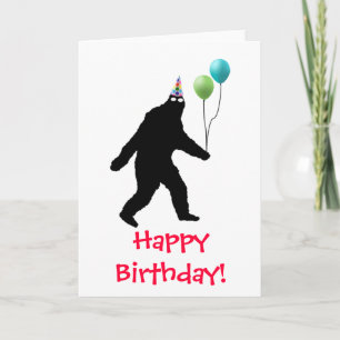 Bigfoot grattis på födelsedagen! kort