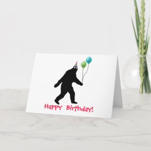 Bigfoot grattis på födelsedagen! kort