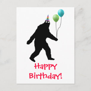 Bigfoot Grattis på födelsedagen! Vykort