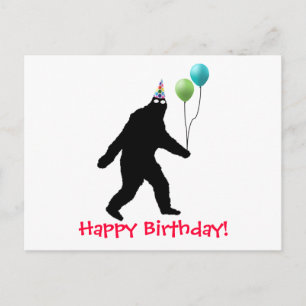 Bigfoot grattis på födelsedagen! vykort