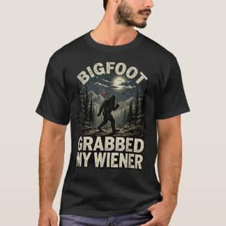Bigfoot grep min wiener rolig camping grillning t shirt