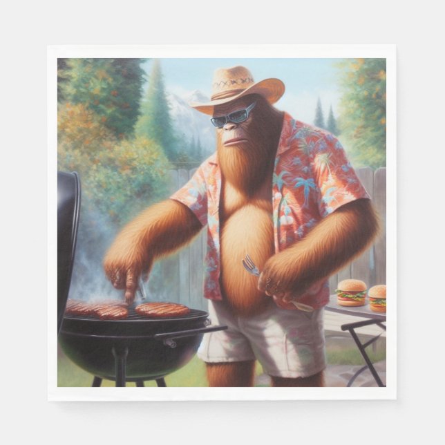 Bigfoot Grilling Burgers Pappersservett (Framsidan)