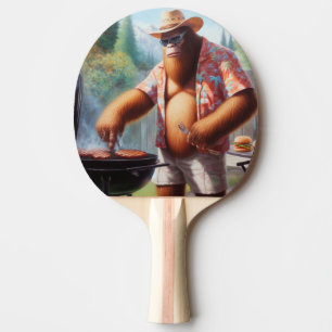 Bigfoot Grilling Burgers Pingisracket