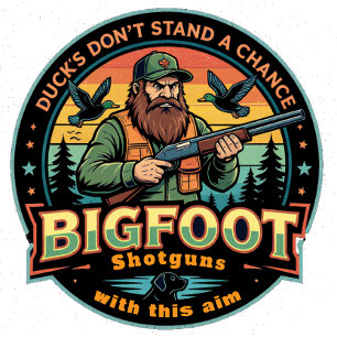Bigfoot Hagelgevär Anka's Har Ingen Chans T Shirt