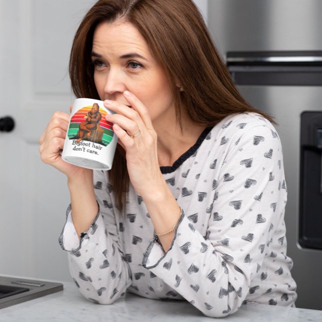 Bigfoot Hair bryr sig inte om Sasquatch funny 15 o Kaffemugg (Skapare uppladdad)