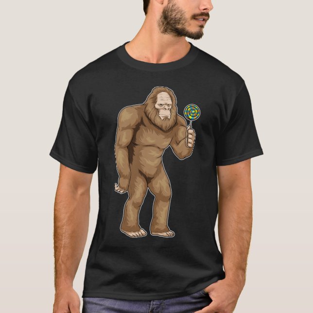 Bigfoot Halloween Lollipop T Shirt (Framsida)