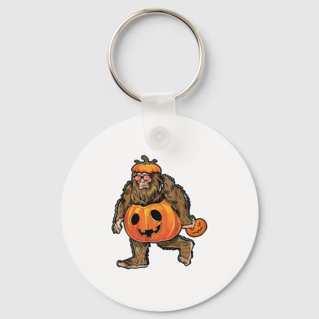 Bigfoot Halloween Pumpkin halloween Nyckelring (Framsida)