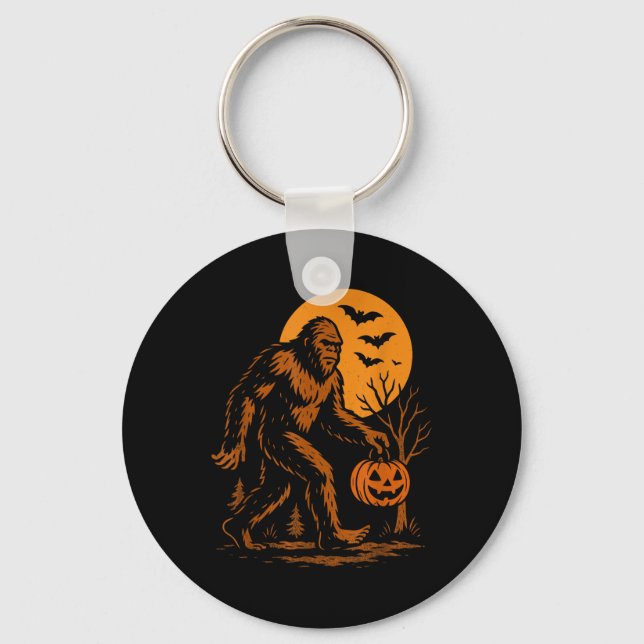 Bigfoot Halloween Sasquatch  Nyckelring (Framsida)