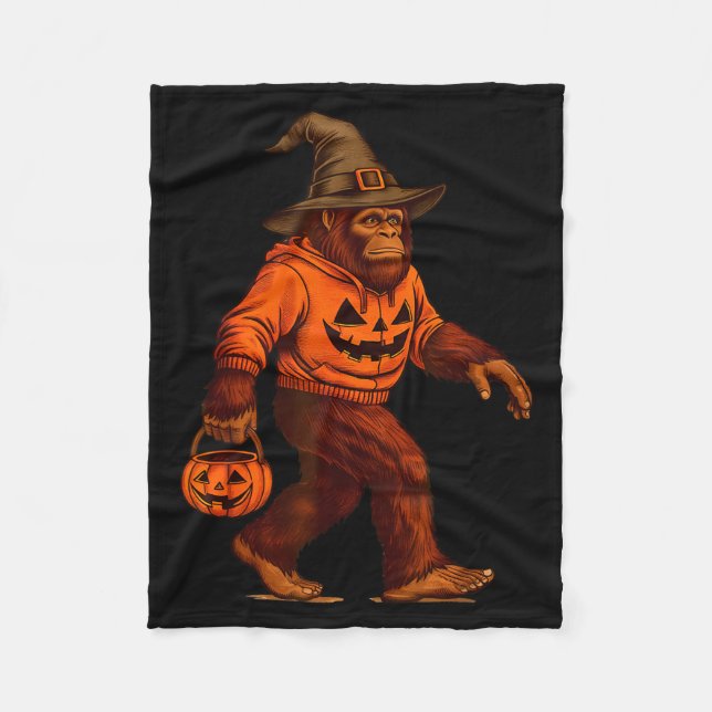 Bigfoot Halloween Trick Or Treat Sasquatch Costume Fleecefilt (Framsidan)