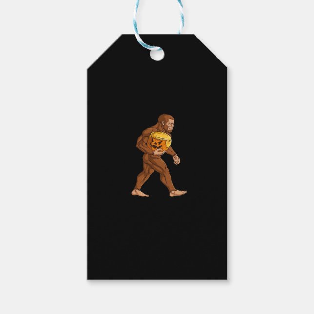 Bigfoot Halloween Trumpkin Pumpkin Classic Presentetikett (Framsidan)