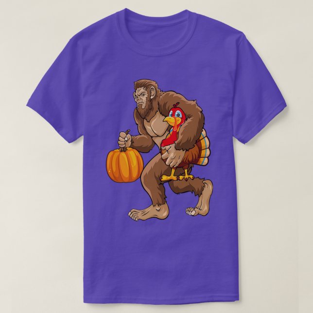 Bigfoot Happy thanksgiving Firande Turkiet Kärlek T Shirt (Design framsida)
