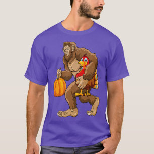 Bigfoot Happy thanksgiving Firande Turkiet Kärlek T Shirt
