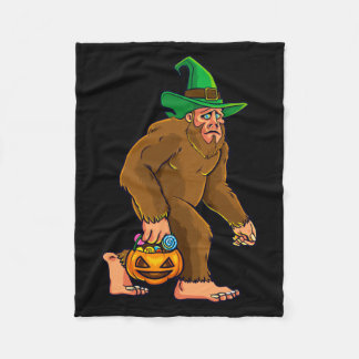Bigfoot Häxa Pumpa Halloween Flickor Kvinnor Fleecefilt
