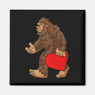 Bigfoot Heart Alla hjärtans dag Boys Girls Kids Sa Magnet