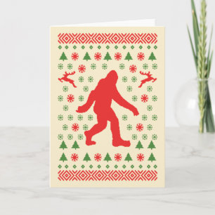 Bigfoot Helgdag Sweater Tees Helgkort