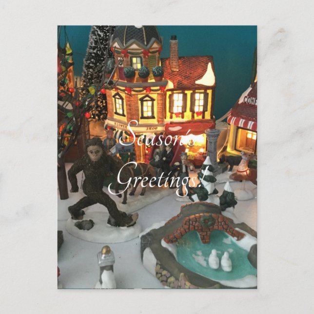 Bigfoot helgdag Village Helg Vykort (Framsida)