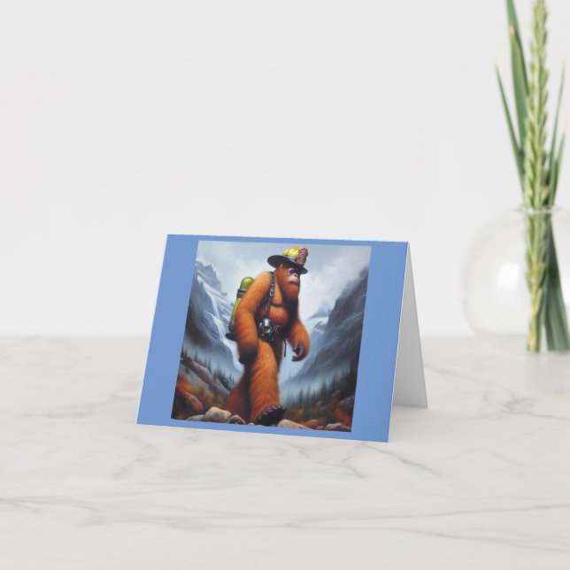 Bigfoot Hett Shot Fireman Kort (Framsida)