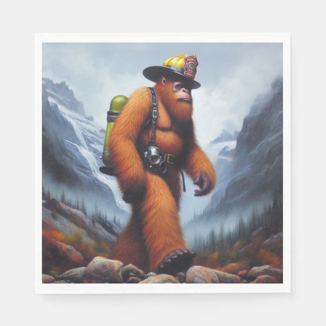 Bigfoot Hett Shot Fireman Pappersservett (Framsidan)