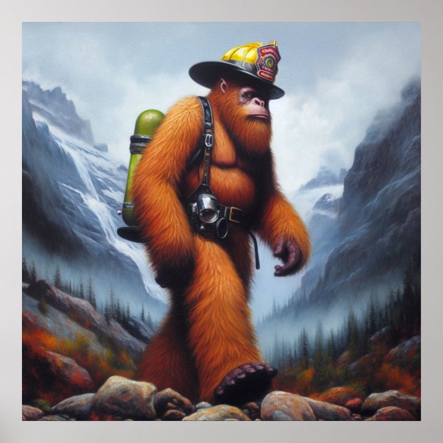 Bigfoot Hett Shot Fireman Poster (Framsidan)