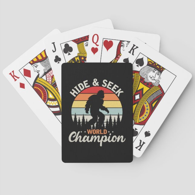 Bigfoot Hide And Seek Världsmästare Casinokort (Baksidan)