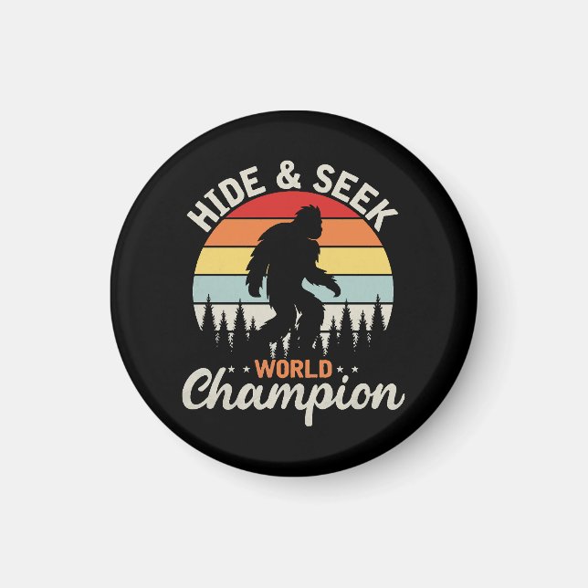 Bigfoot Hide And Seek Världsmästare Magnet (Framsidan)