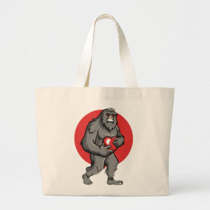 bigfoot hjärta alla hjärtans dag jumbo tygkasse