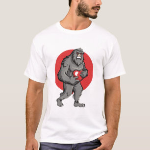 bigfoot hjärtan alla hjärtans dag t shirt
